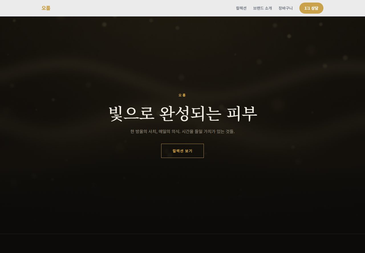 오룸 실동작 화면